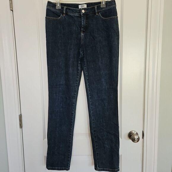 St. John Sport Denim - St John Sport Jeans Straight Leg Stretch High Rise Blue‎ Womens 8